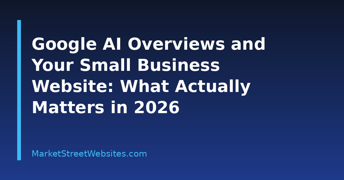 Google AI Overviews and Your Small Business Website: What Actually Matters in 2026