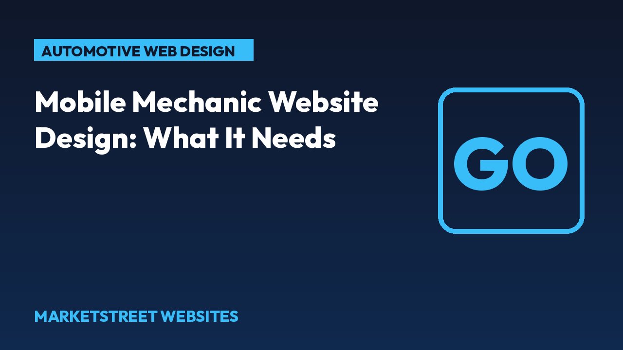 Title card: Mobile Mechanic Website Design: What It Needs