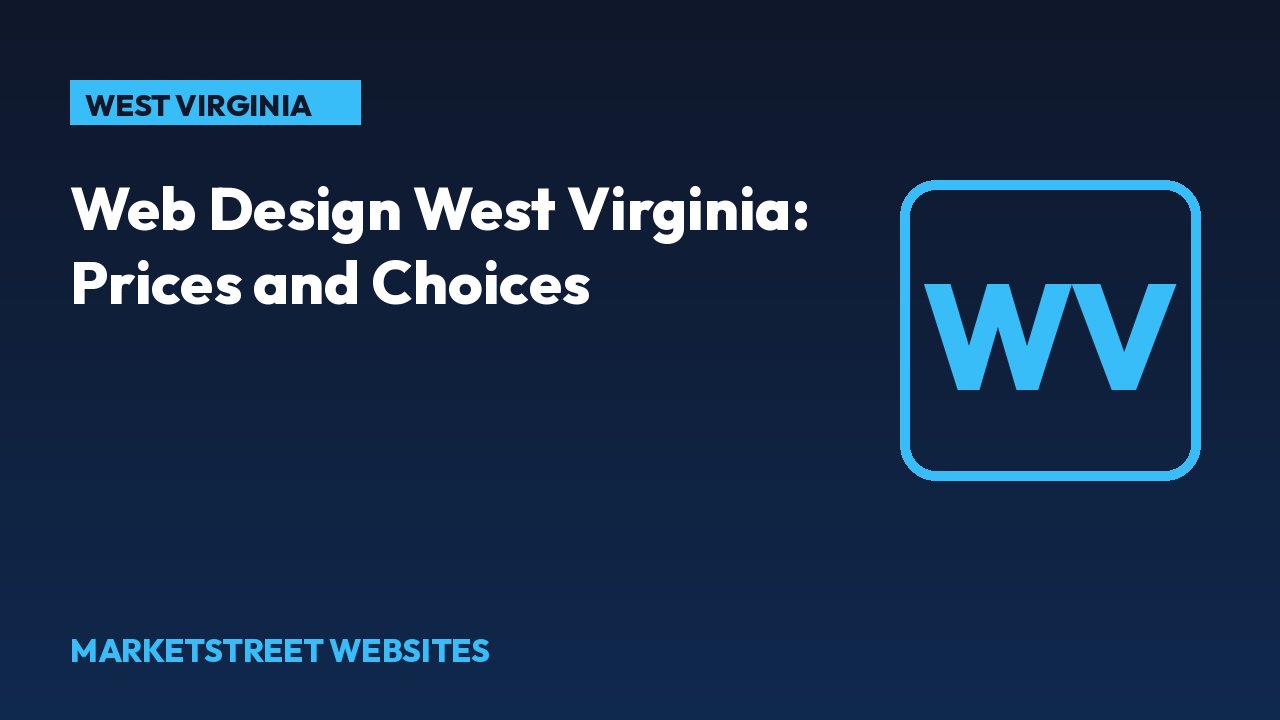 Title card: Web Design West Virginia: Prices and Choices