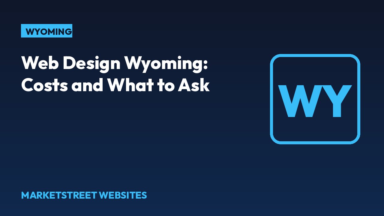 Title card: Web Design Wyoming: Costs and What to Ask